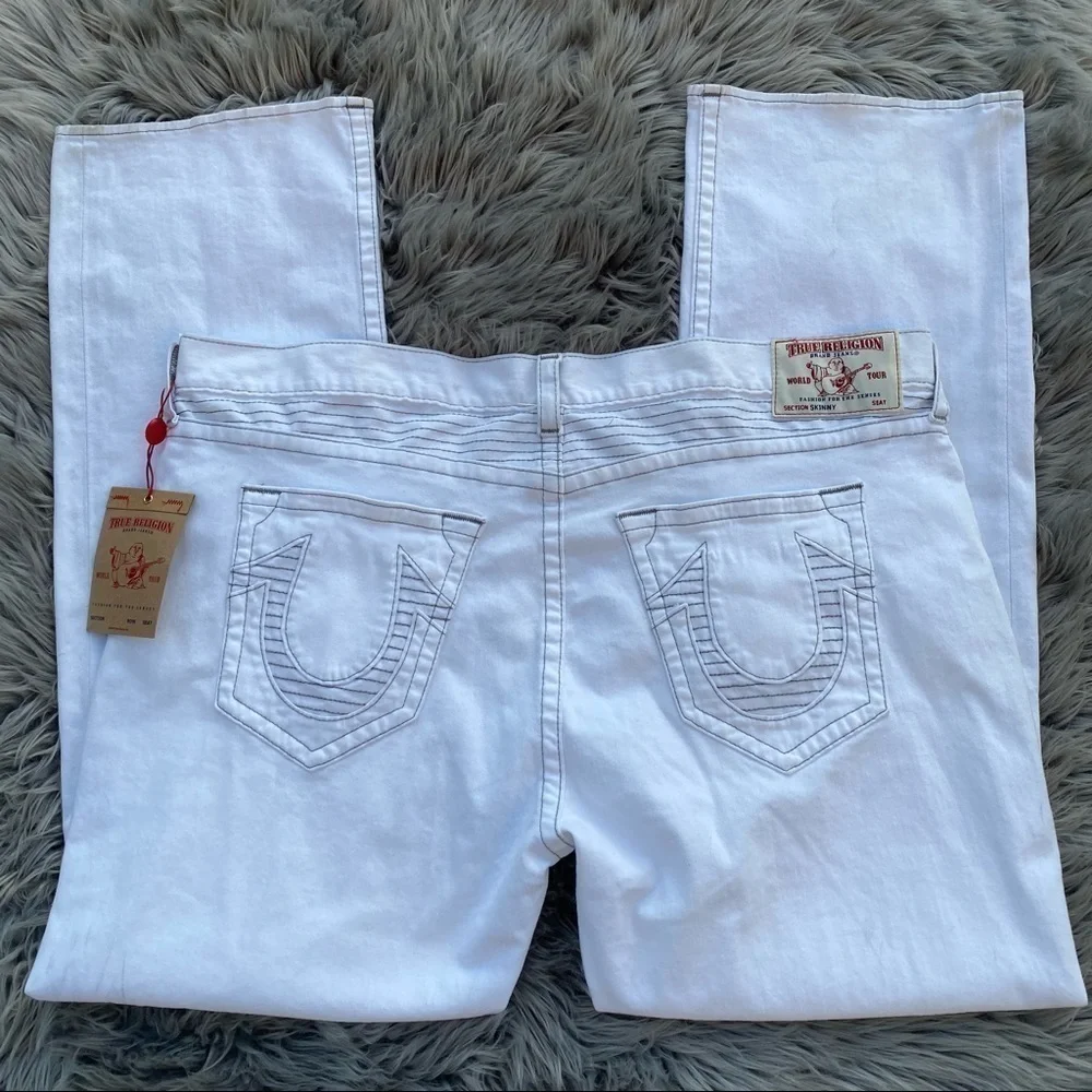 NWT True Religion Straight Jeans Men’s White 46